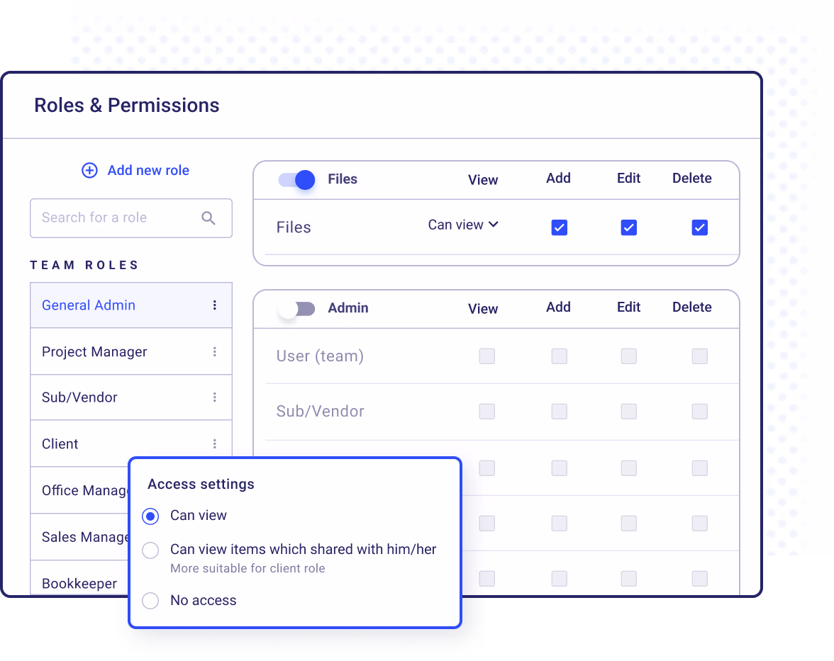 Store all construction documents in a single location