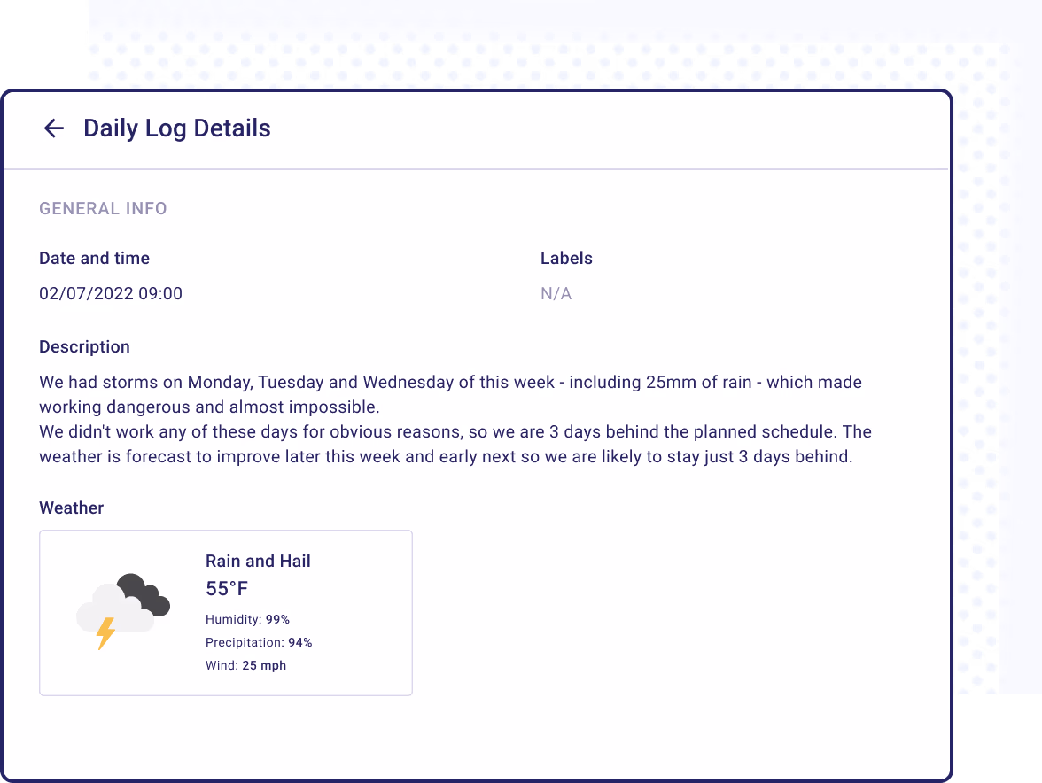 Daily logs