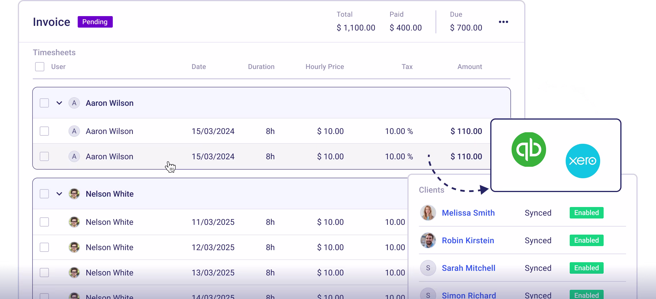 Seamless Sync with QuickBooks and Xero for Accurate Financials