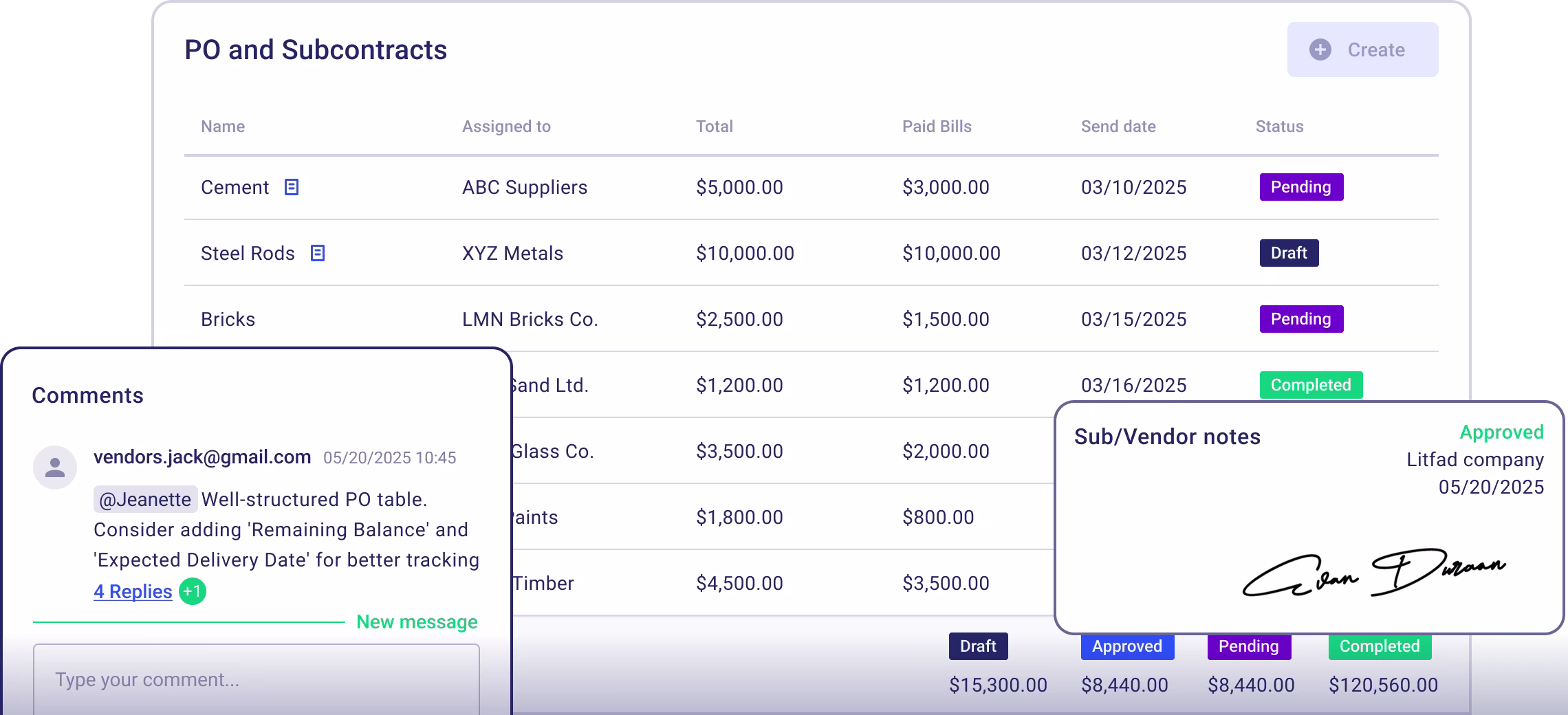 Simplify PO and Subcontract Management from Start to Finish