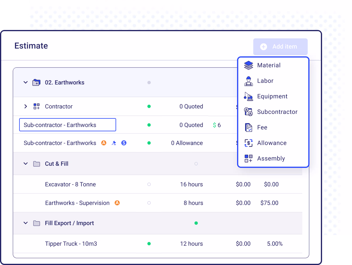 Have a confident start of projects with takeoff and estimates
